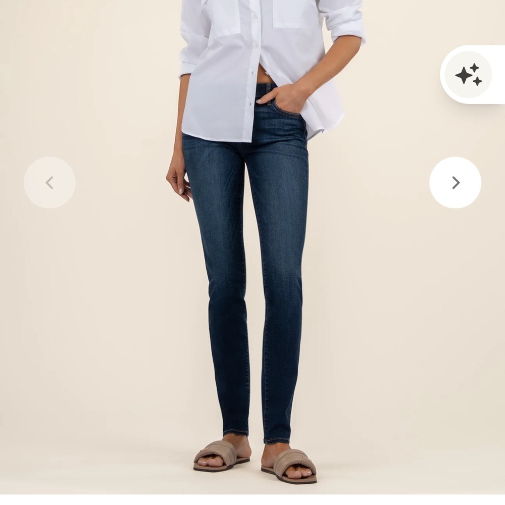 Kut from the Kloth Classic Blue Diana Skinny Straight Leg Denim Jeans